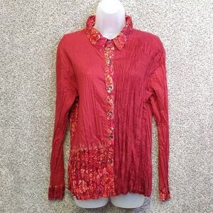 Chico's Broomstick pleated shirt size Large